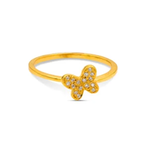 Cute Butterfly Gold Ring